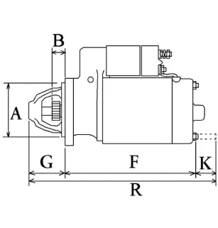 Motorino d'avviamento 12 Volt, CHRYSLER 4145568, 4145360, 3755250, 4111860