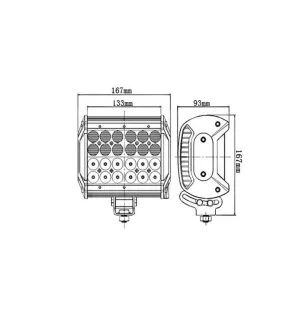 Panneau de barre LED 72W quad LB0043