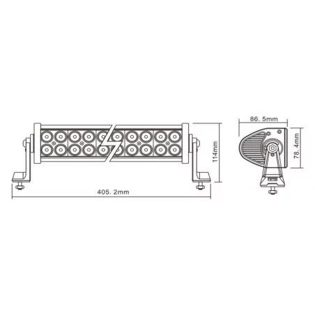 Panneau de barre LED 72W 24 LED 405mm LB0026