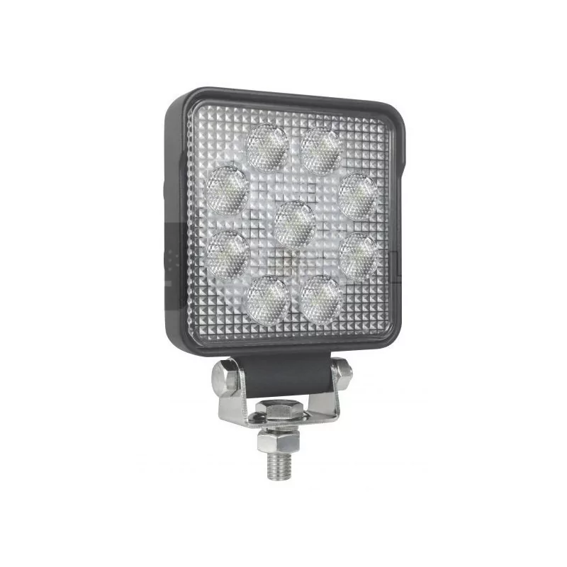 Phare de travail + Feu de recul 9 Leds OSRAM - 10/30 volts - L 100 x H 129 x Ep 40 mm - IP67/IP69K CARRE