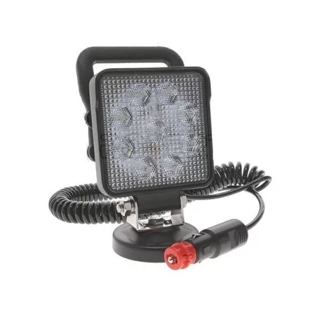 Phare de travail carré magnétique avec poignée 9 Leds OSRAM - 10/30 Volts - L 100 x H 129 x Ep 40 mm - IP67/69K