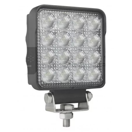 Phare de travail carré 16 Leds OSRAM - 10/30 volts - L 108 x H 139 x Ep 48 mm - IP67/IP69K CARRE