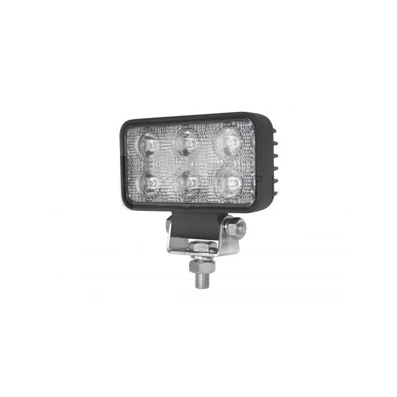 Phare de travail 6 Leds OSRAM - 10/30 volts - L 112 x H 92 x Ep 38 mm - IP67/IP69K réctangle