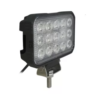 Phare de travail rectangle 15 Leds OSRAM - 10/30 volts - L 150 x H 122 x Ep 37 mm - IP67 / IP69K