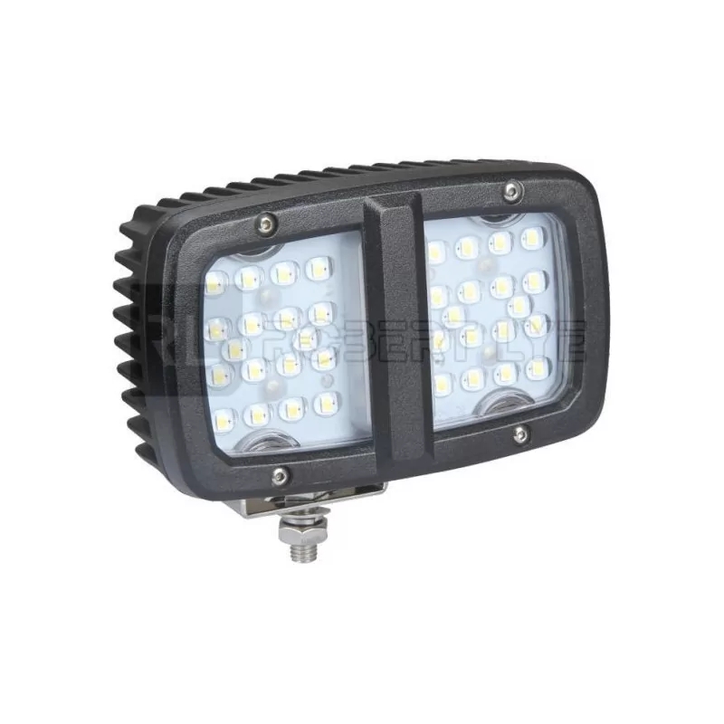 Phare de travail rectangle 36 Leds - 10/30 Volts - L 160 x H 110,8 x Ep 93,3 mm - IP67/69K