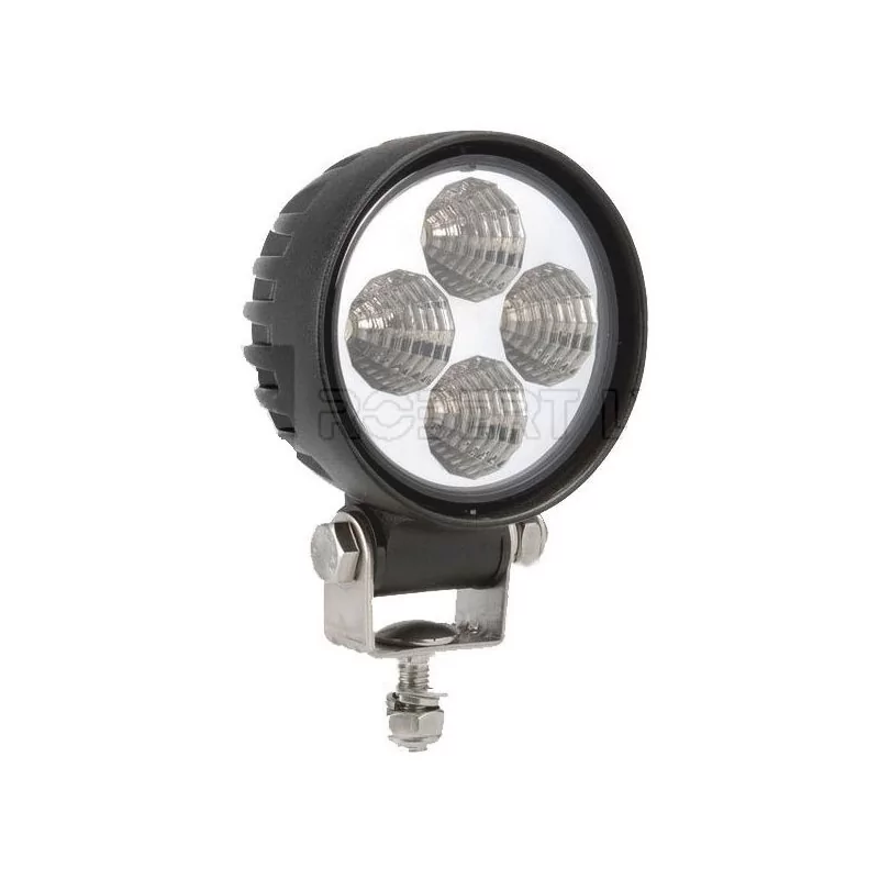 Phare de travail rond 4 Leds - 12/24 volts - ø 84 x H 111 x Ep 65 mm - IP68