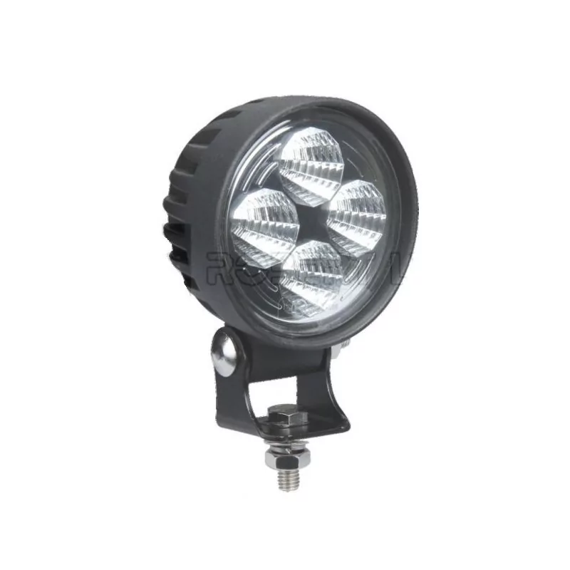 Phare de travail rond 4 Leds - 12/24 Volts - Ø 84 x H 111 x Ep 65 mm - IP68