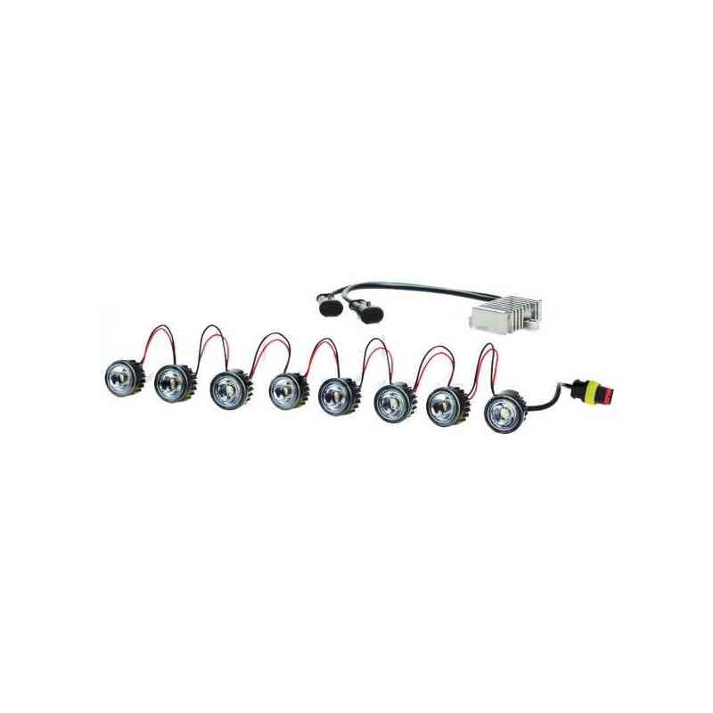 Feux de jour à Leds montés en série - IP67 8G+8D