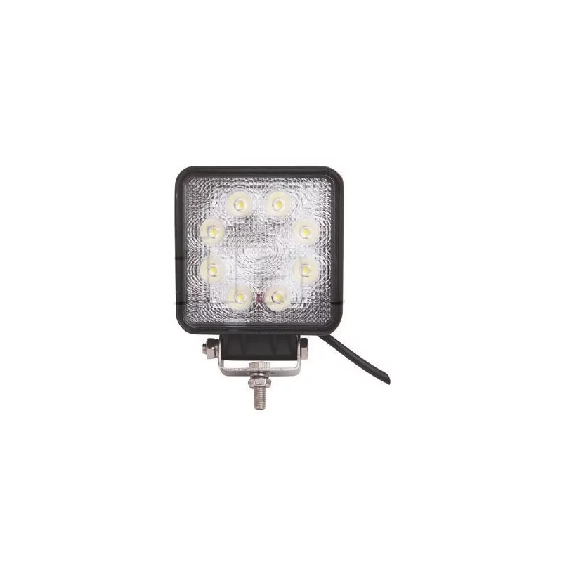 Phare de travail carré 8 leds - 10/30 Volts - L 110 x H 128 x Ep 45 mm - IP67