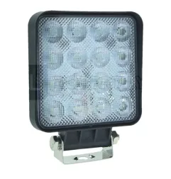 Phare de travail + Feu de recul carré 16 Leds - 10/30 Volts - L 110 x H 128 x Ep 27,5 mm - IP68