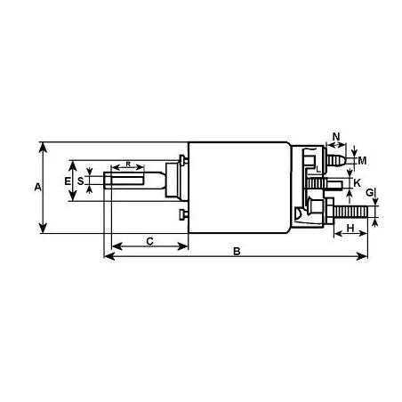 Solenoid for Bosch: 0001108003, 0001108032, 0001108046, 0001108066, 0001108068, 0001108069, 0001108103