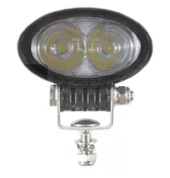 Phare de travail ovale 2 leds - 10/30 Volts - L 84 x H 79 x Ep 65 mm - IP67