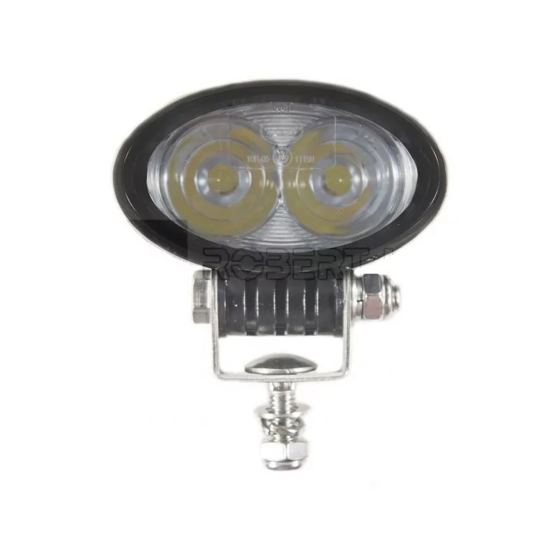 Phare de travail ovale 2 leds - 10/30 Volts - L 84 x H 79 x Ep 65 mm - IP67