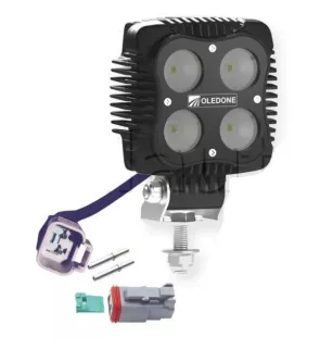 Phare de travail carré 4 Leds type CREE - 9/50 volts - L 105 x H 138 x Ep 64 mm - IP68