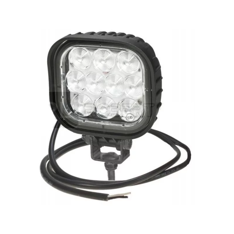 Phare de travail carré 10 Leds ADR - 12/80 volts - L 125 x H 146 x Ep 85 mm - IP69K