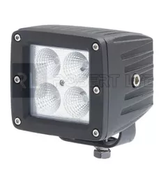 Phare de travail carré 4 Leds - 10/30 volts - L 82 x H 93 x Ep 80 mm - IP67 16W