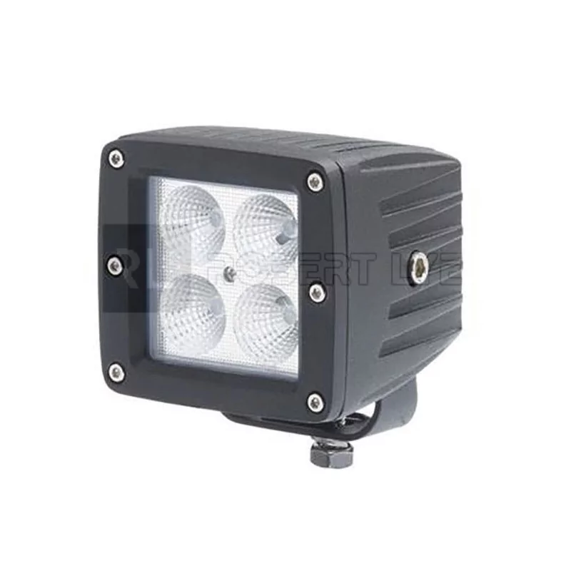 Phare de travail carré 4 Leds - 10/30 volts - L 82 x H 93 x Ep 80 mm - IP67 16W