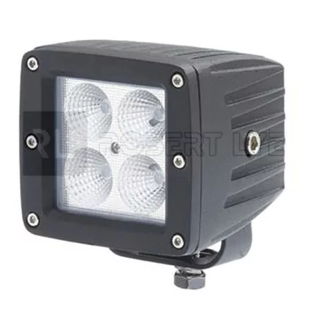 Phare de travail carré 4 Leds - 10/30 volts - L 82 x H 93 x Ep 80 mm - IP67 16W