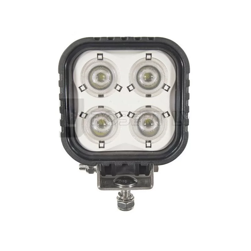 Phare de travail carré 4 Leds - 9/32 volts - L 110 x H 139 x Ep 64 mm - IP69 1800LM