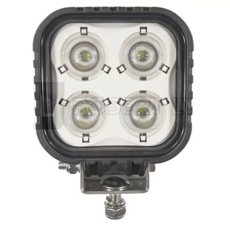 Phare de travail carré 4 Leds - 9/32 volts - L 110 x H 139 x Ep 64 mm - IP69 1800LM