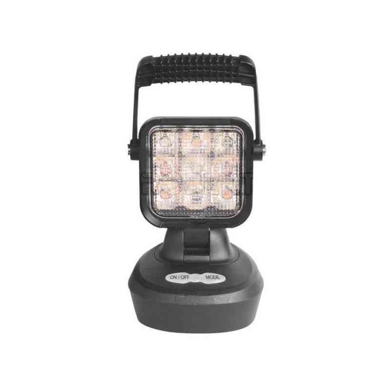 Phare de travail carré 9 Leds - Magnétique - RECHARGEABLE - L 103 x H 201 x Ep base 105 mm Phare de travail carré 9 Leds - Magnétique - RECHARGEABLE - L 103 x H 201 x Ep base 105 mm