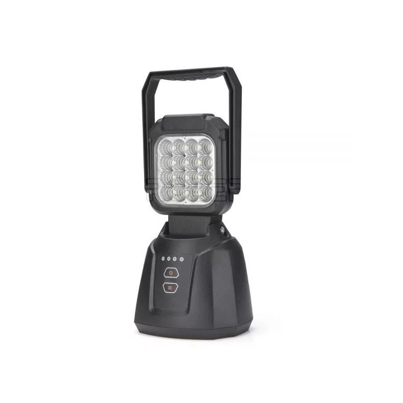 Phare de travail carré 16 Leds - Magnétique - RECHARGEABLE - L 110 x H 200 x Ep base 95 mm - IP65