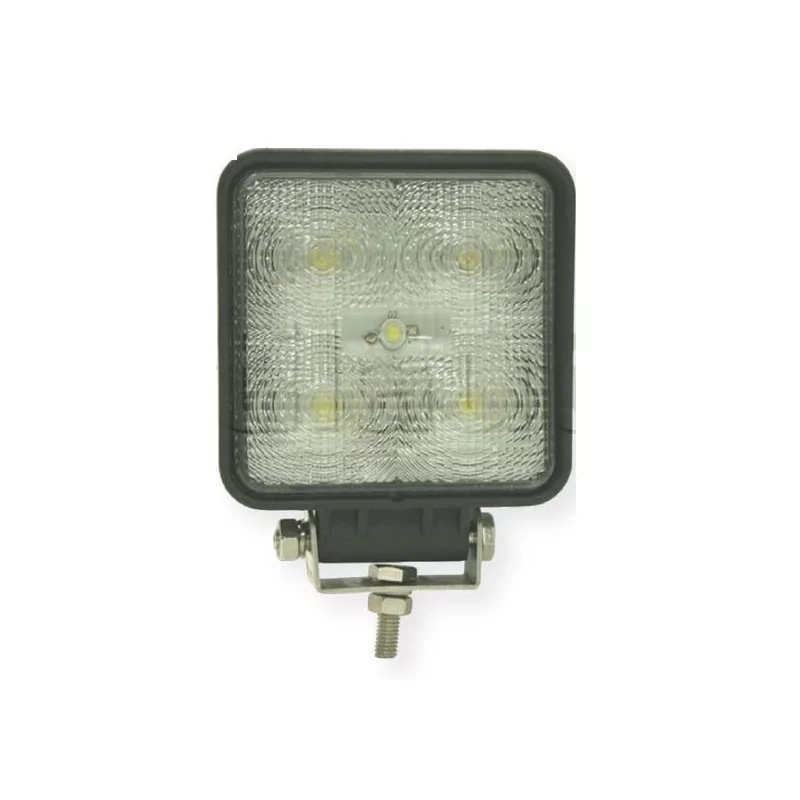 Phare de travail carré 5 Leds - 10/30 volts - L 110 x H 128 x Ep 46 mm - IP67