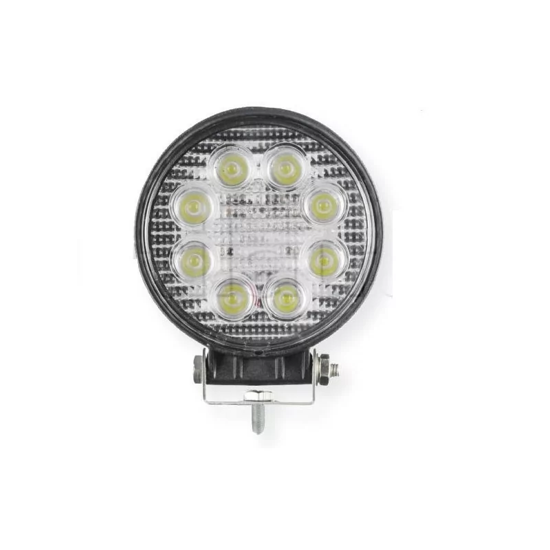 Phare de travail rond 8 Leds - 10/30 volts - ø 110 x H 128 x Ep 45 mm - IP67