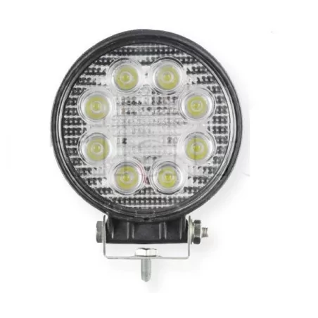 Phare de travail rond 8 Leds - 10/30 volts - ø 110 x H 128 x Ep 45 mm - IP67