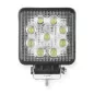 Phare de travail carré 9 Leds - 10/30 volts - L 110 x H 128 x Ep 55 mm - IP67