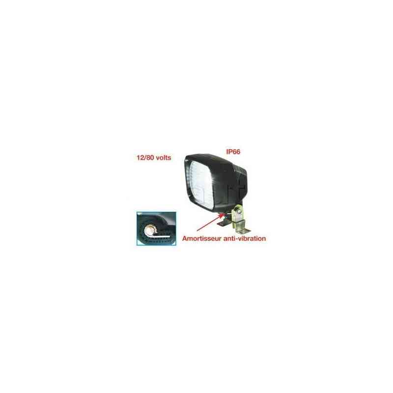 Phare de travail rectangulaire L 150 mm - Simple optique - 12/80 Volts - IP67 Phare de travail rectangulaire L 150 mm - Simple optique - 12/80 Volts - IP67