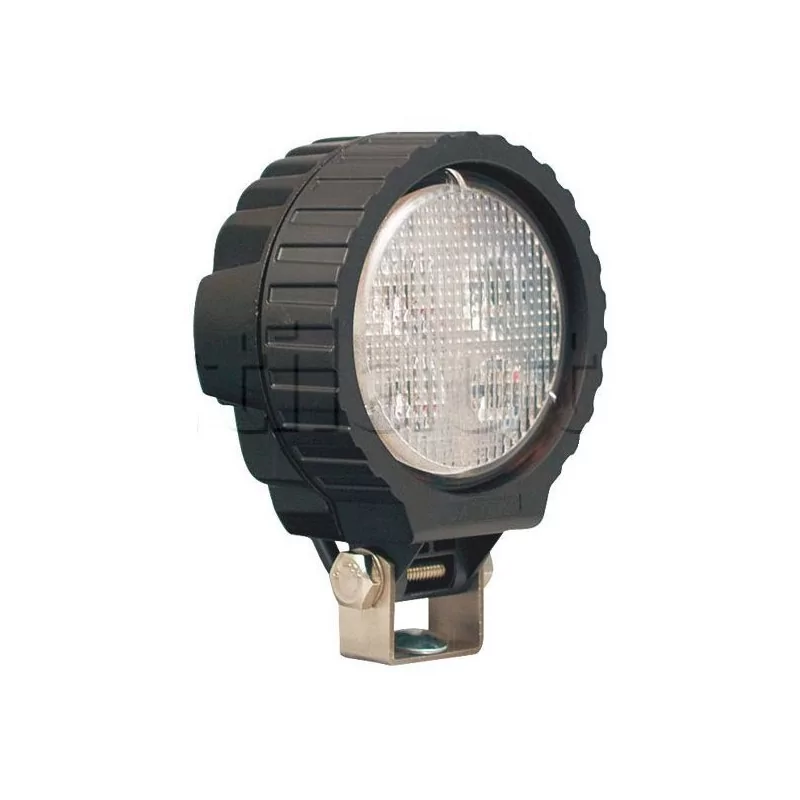 Phare de travail Faisceau large rond 4 leds - 10/50 Volts - ø 101,5 x H 136,6 x Ep 63,5 mm - IP67