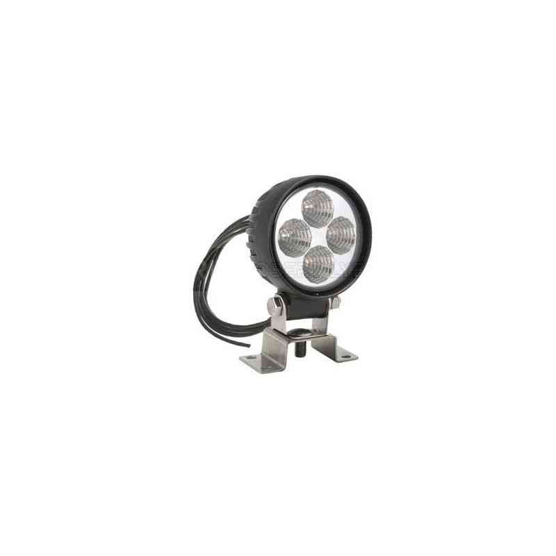 Phare de travail rond 4 Leds - 10/30 Volts - ø 84 x H 111 x EP 65 mm - IP68 Phare de travail rond 4 Leds - 10/30 Volts - ø 84 x H 111 x EP 65 mm - IP68