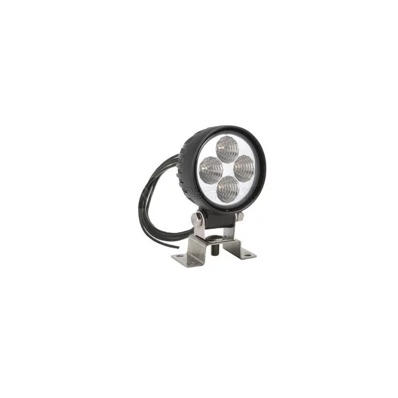 Phare de travail rond 4 Leds - 10/30 Volts - ø 84 x H 111 x EP 65 mm - IP68