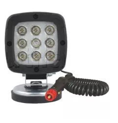 Phare de travail carré magnétique 9 leds - 12/50 Volts - L 100 x H 142 x Ep 103 mm - IP68