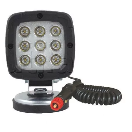 Phare de travail carré magnétique 9 leds - 12/50 Volts - L 100 x H 142 x Ep 103 mm - IP68