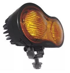 Phare de travail ovale 2 leds orange - 12/48 Volts - L 139 x H 98 x Ep 78 mm - IP66