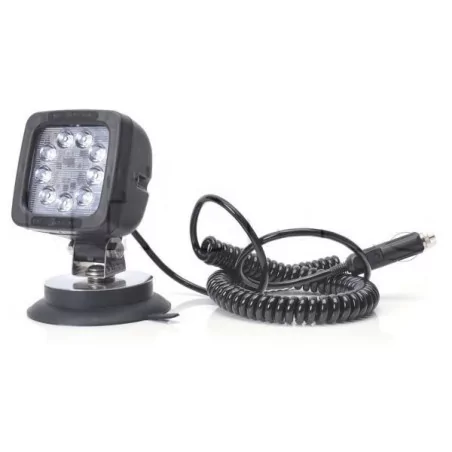 Luz de trabalho quadrada 9 LEDs magnéticos com interruptor -12/24 volts - C 101 x A 160 x Espessura 121 mm - IP68