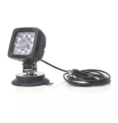 Phare de travail carré 9 Leds magnétique avec interrupteur -12/24 volts - L 101 x H 160 x Ep 121 mm - IP68