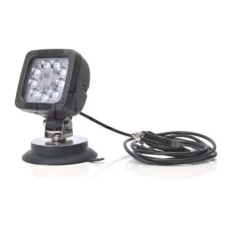 Phare de travail carré 9 Leds magnétique avec interrupteur -12/24 volts - L 101 x H 160 x Ep 121 mm - IP68