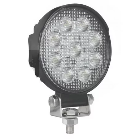 Phare de travail rond 9 Leds OSRAM - 10/30 Volts - Ø 107 x H 133 x Ep 41,5 mm - IP67/69K