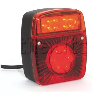 Feu arrière compact à Leds - Multiposition - 12/24 Volts - 101 x 121 x 56 mm