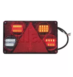 Feu arrière compact Full Leds pour remorques - 9/36 Volts - 232 x 142 x 59 mm - IP68 droit