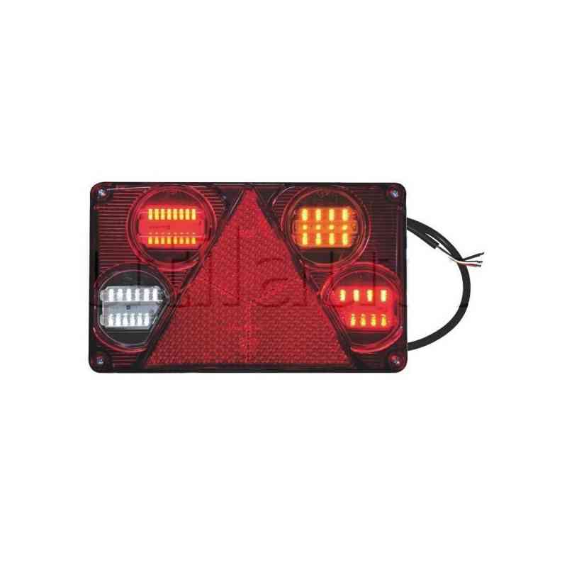Feu arrière compact Full Leds pour remorques - 9/36 Volts - 232 x 142 x 59 mm - IP68 droit