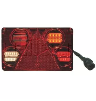 Feu arrière compact Full Leds pour remorques - 9/36 Volts - 232 x 142 x 59 mm - IP68 droit