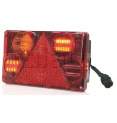 Feu arrière compact hybride à Leds pour remorques - 9/36 Volts - 232 x 142 x 59 mm - IP68 gauche