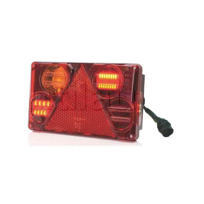 Feu arrière compact hybride à Leds pour remorques - 9/36 Volts - 232 x 142 x 59 mm - IP68 gauche