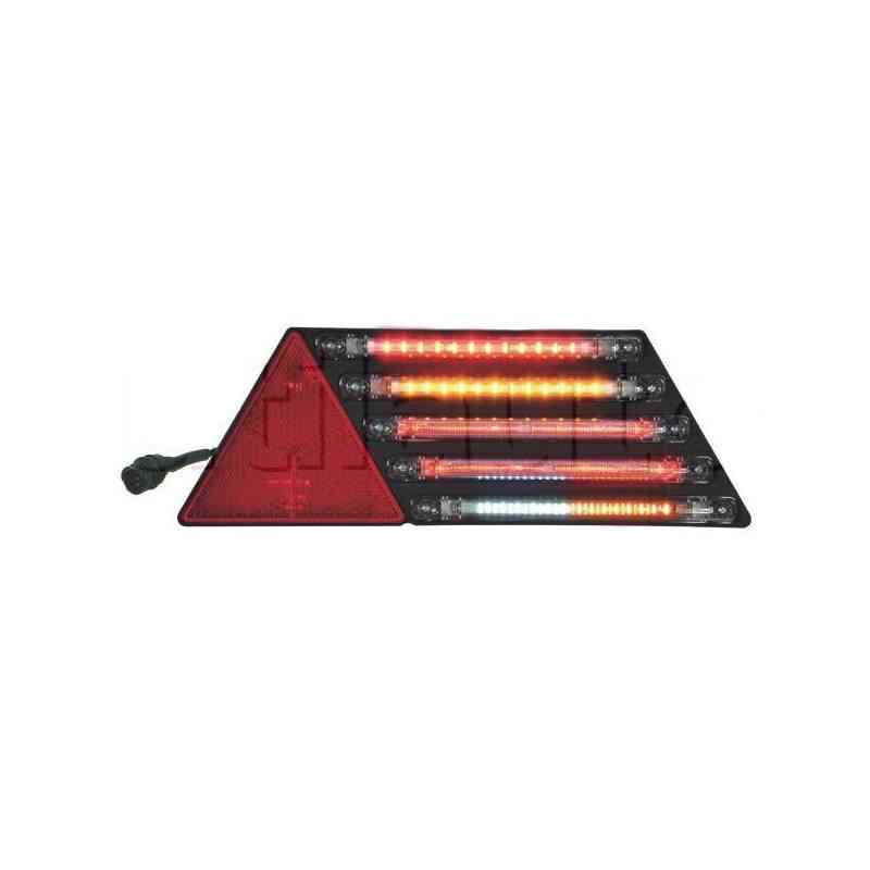 Feu arrière à Leds pour remorques - 12 ou 24 Volts - 414 x 146 x 55 mm - IP68 droit