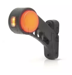 Feu de gabarit tricolore inclinaison 60° support caoutchouc - 12/24 Volts - IP68 gauche