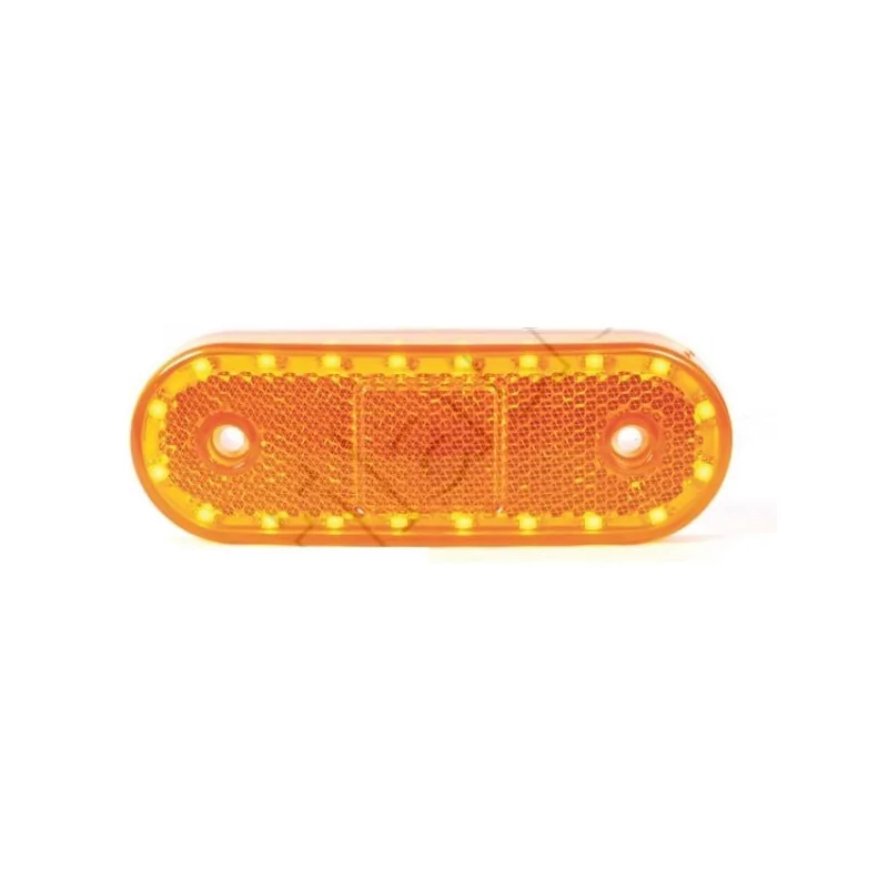 Feu latéral orange à Leds à plaquer - 114 x 40 x 25 mm - 12/24 Volts - IP68